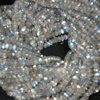 5x14 Inches AAA- High Quality Full Flashy Fire Labradorite - Micro Faceted Rondell Beads Size 3.5 - 4 mm approx